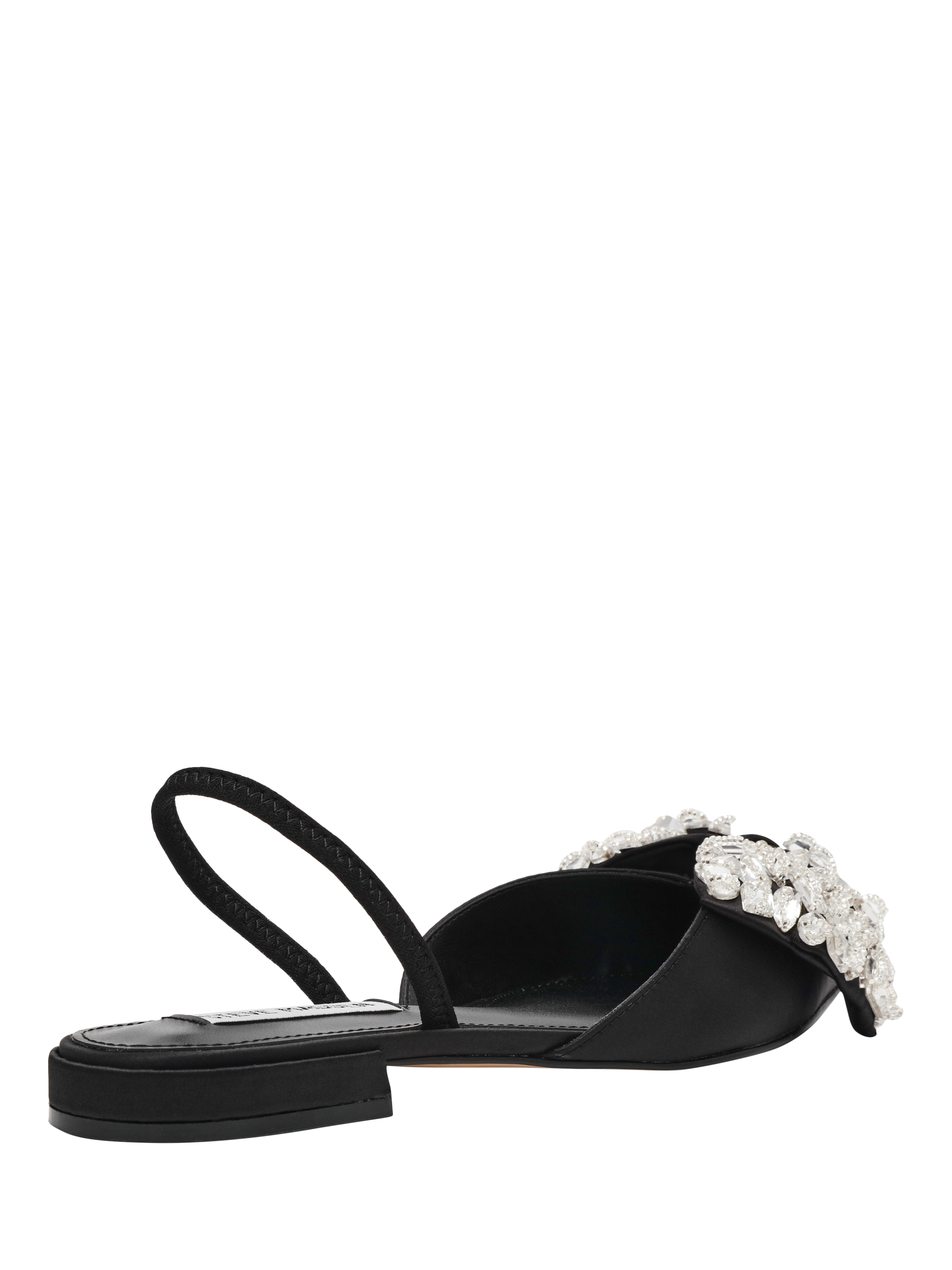 Product image 2 of 8, which shows Steve Madden Sloane Satin Ballerina Pumps, Black, EU37