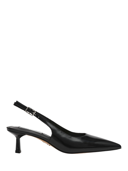 Steve Madden Korra Smooth Leather Court Shoes, Black