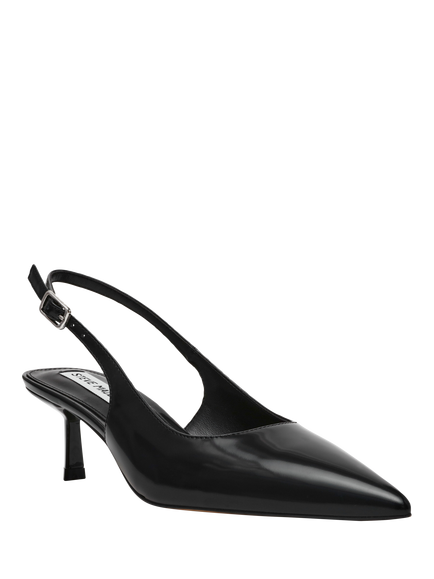 Steve Madden Korra Smooth Leather Court Shoes - view 2, Black