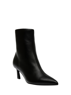 Steve Madden Lulah Leather Stiletto Heel Ankle Boots, Black - view 2, Black