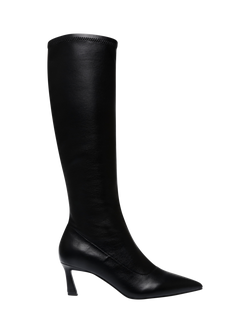 Steve Madden Leisured Knee-High Pointed Toe Stiletto Heels, Black