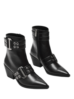 Steve Madden Splurge Pointed Toe Ankle Boots - view 2, Black