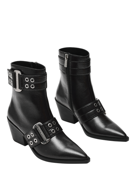 Steve Madden Splurge Pointed Toe Ankle Boots - view 2, Black