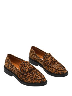 Steve Madden Adison Leapord Print Slip-On Flats - view 2, Brown/Black