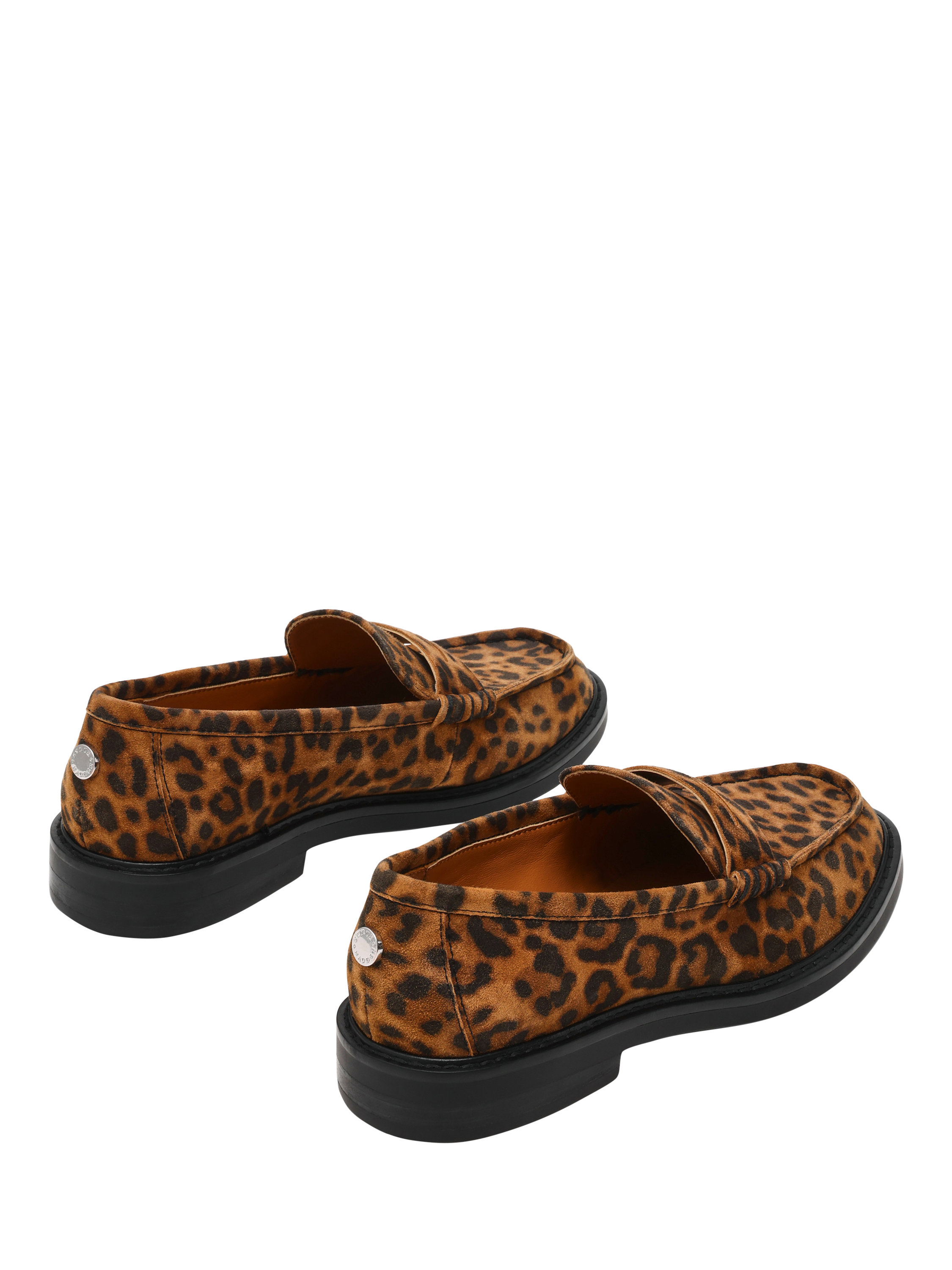 Product image 3 of 5, which shows Steve Madden Adison Leapord Print Slip-On Flats, Brown/Black, EU37