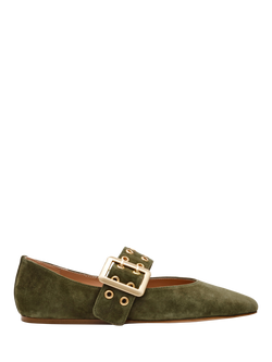 Steve Madden Atlantica Suede Ballerina Pumps, Olive