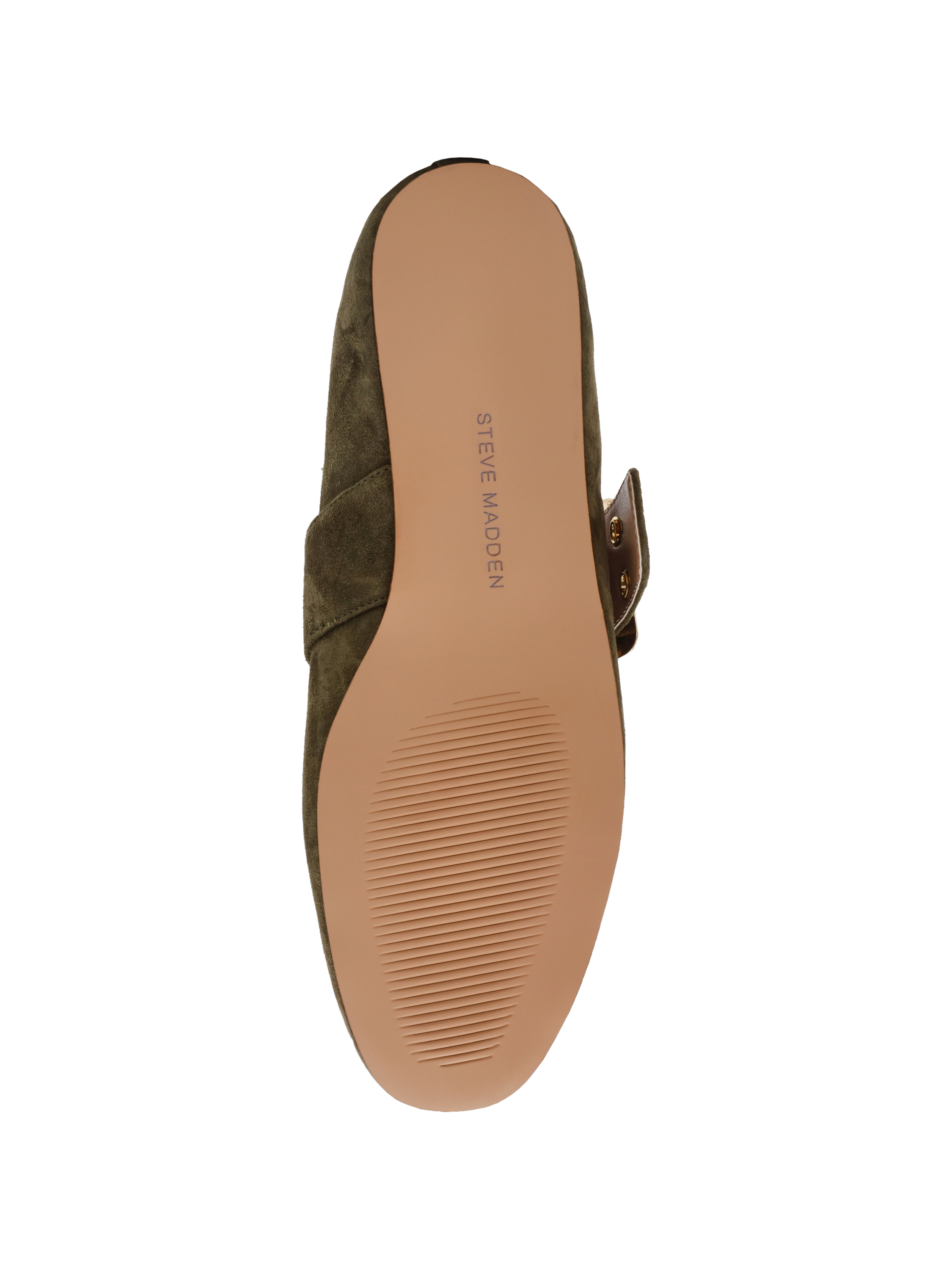 Product image 7 of 7, which shows Steve Madden Atlantica Suede Ballerina Pumps , Olive, EU37