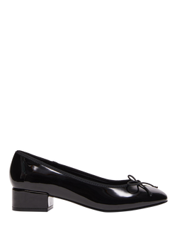 Steve Madden Cherish Round-Toe Block Heel Ballerina Pumps, Black