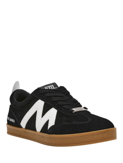 Steve Madden Degree Suede Blend Logo Trainers - view 2, Black