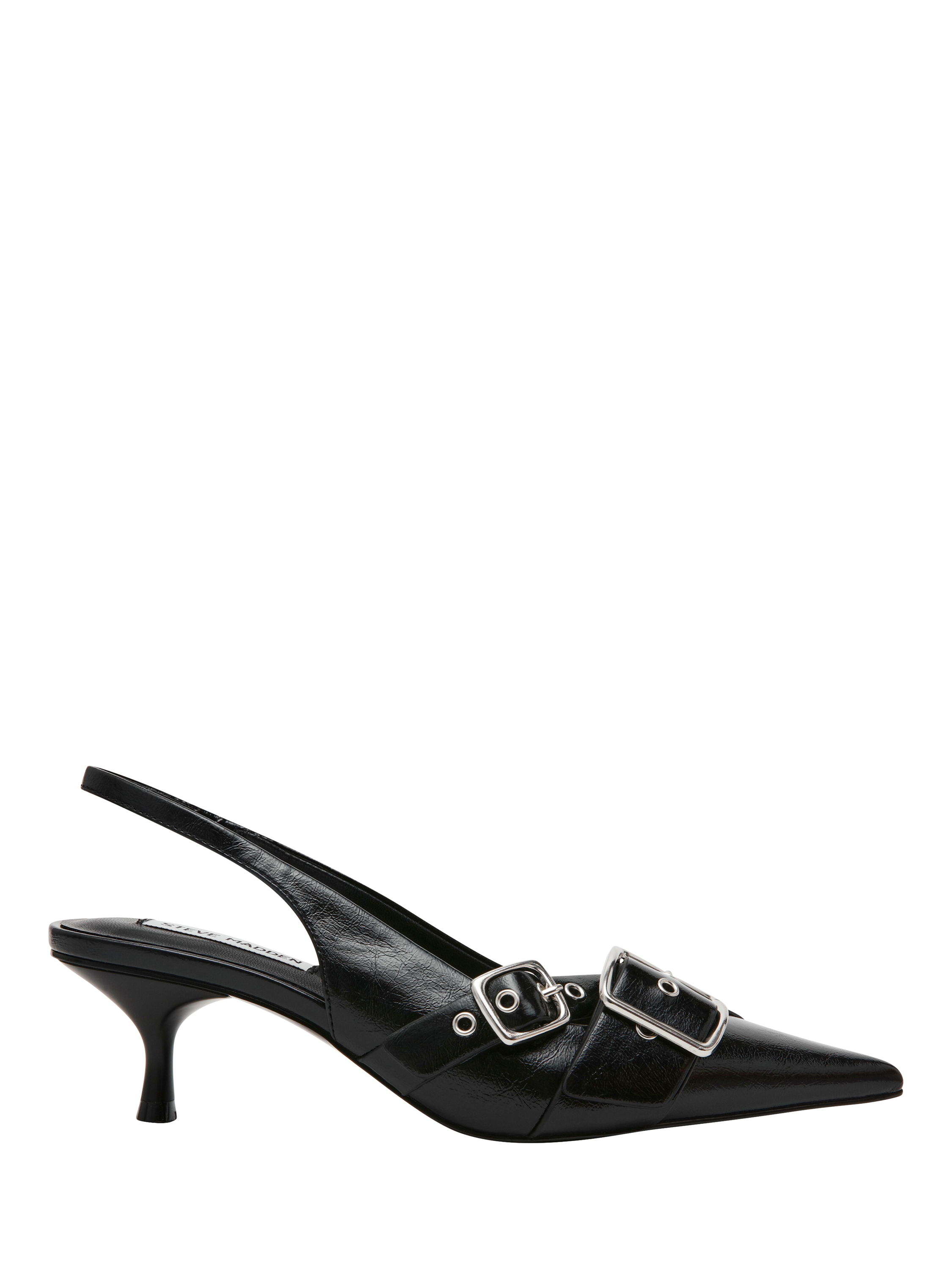 Product image 1 of 7, which shows Steve Madden Lezley Slingback Stiletto Heels, Black, EU37