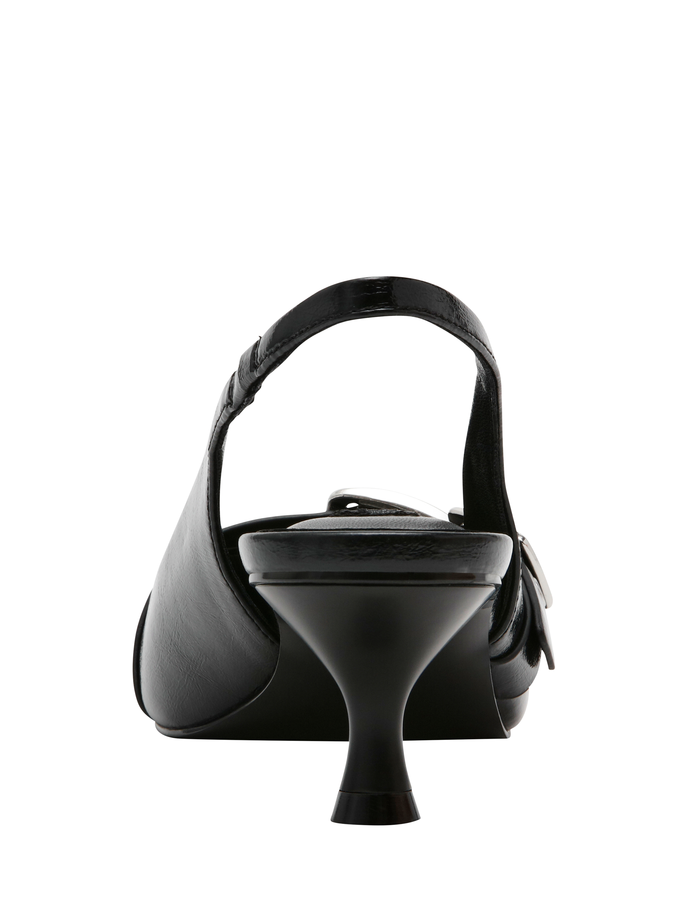 Product image 4 of 7, which shows Steve Madden Lezley Slingback Stiletto Heels, Black, EU37