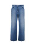 Baukjen Stretch Slouch Wide Leg Jeans, Mid Indigo