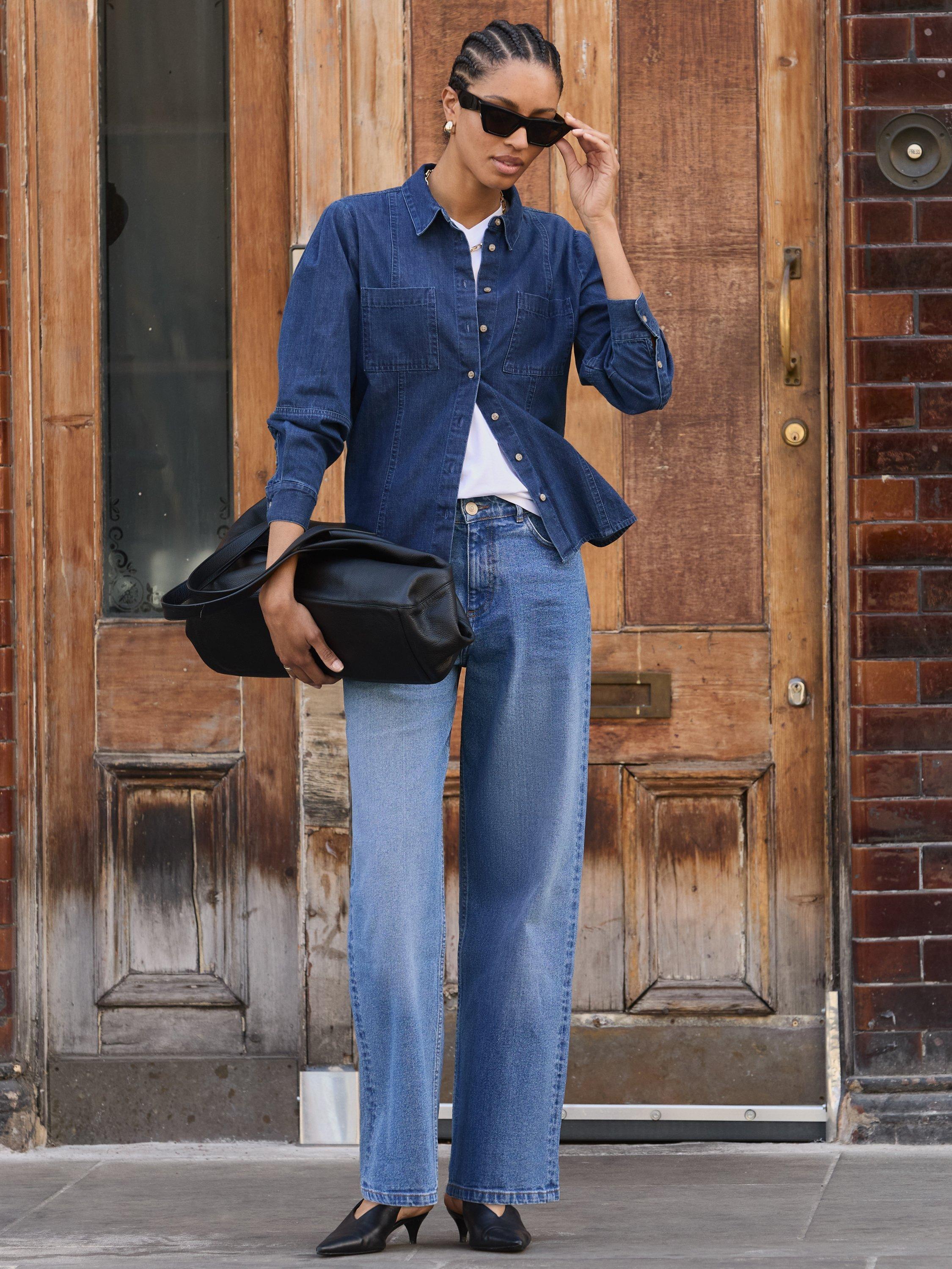 Jeans Outfit John Lewis Bootcut Jeans Baukjen Stretch Slouch Wide