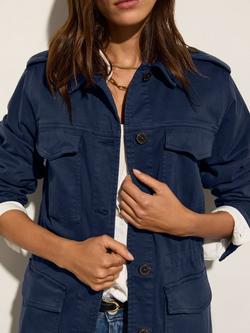 Baukjen Drake Cotton Blend Utility Jacket - view 2, French Navy