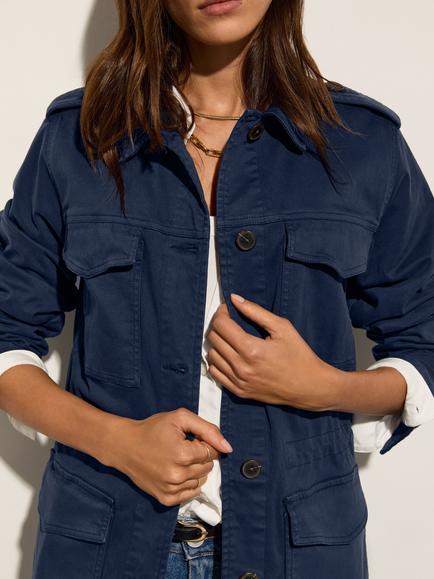 Baukjen Drake Cotton Blend Utility Jacket - view 2, French Navy