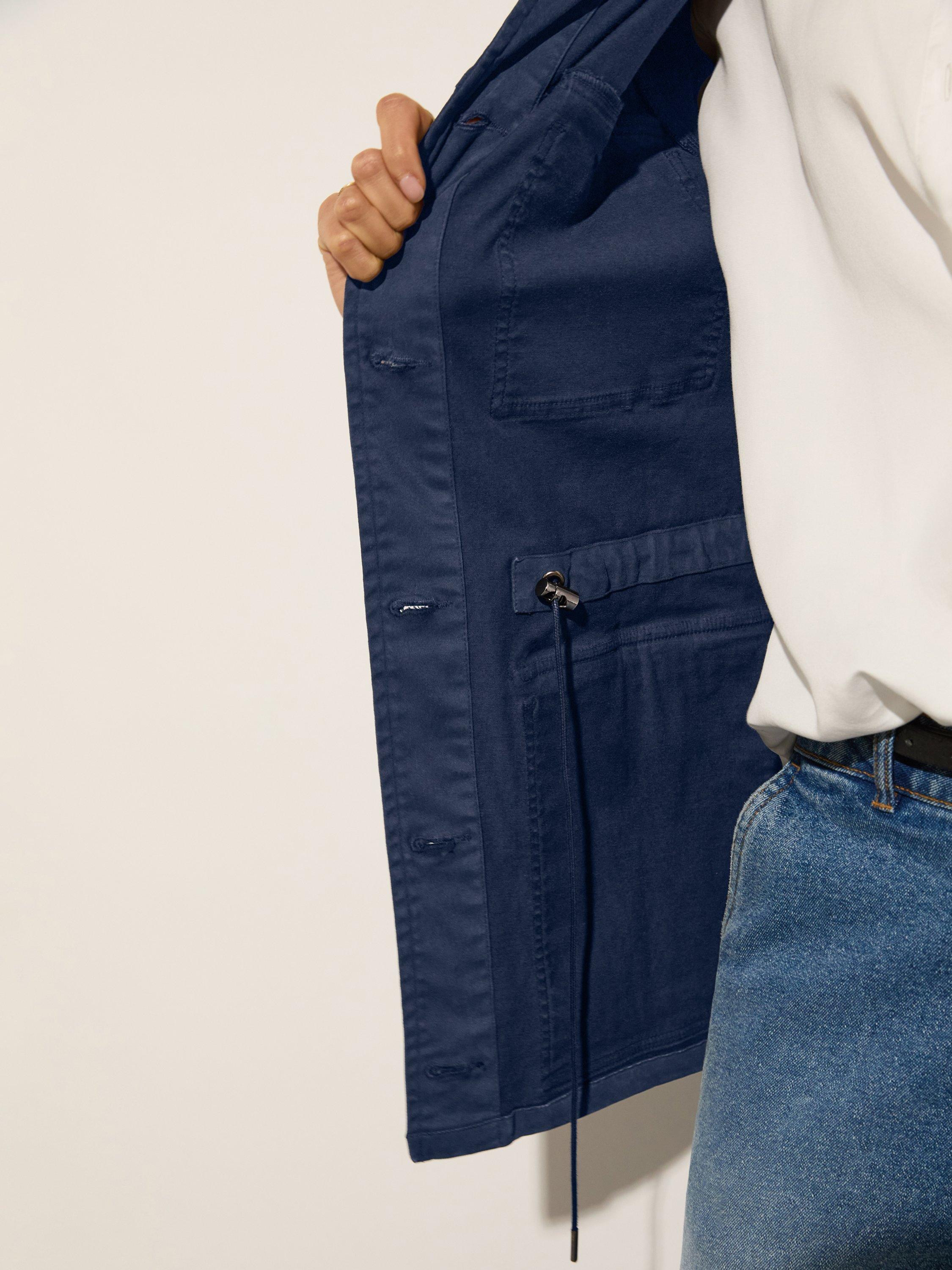 Product image 4 of 4, which shows Baukjen Drake Cotton Blend Utility Jacket, French Navy, 10