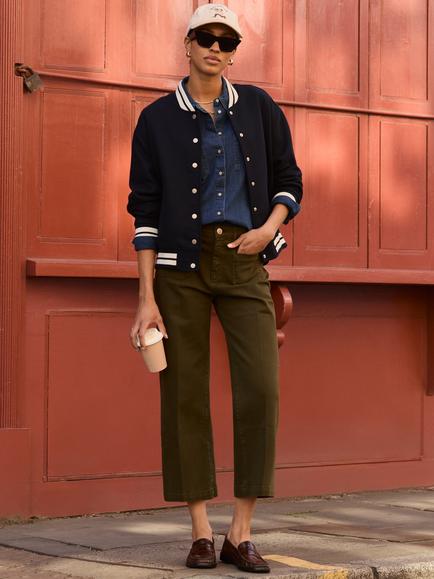 Baukjen Terri Bomber Jacket, Classic Navy/Cream, Classic Navy/Cream