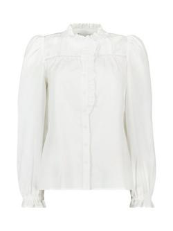 Baukjen Estela Broderie Detail Blouse, Pure White, Pure White