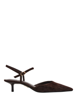 Steve Madden Adelaide Suede Slingback Court Shoes, Brown, Brown