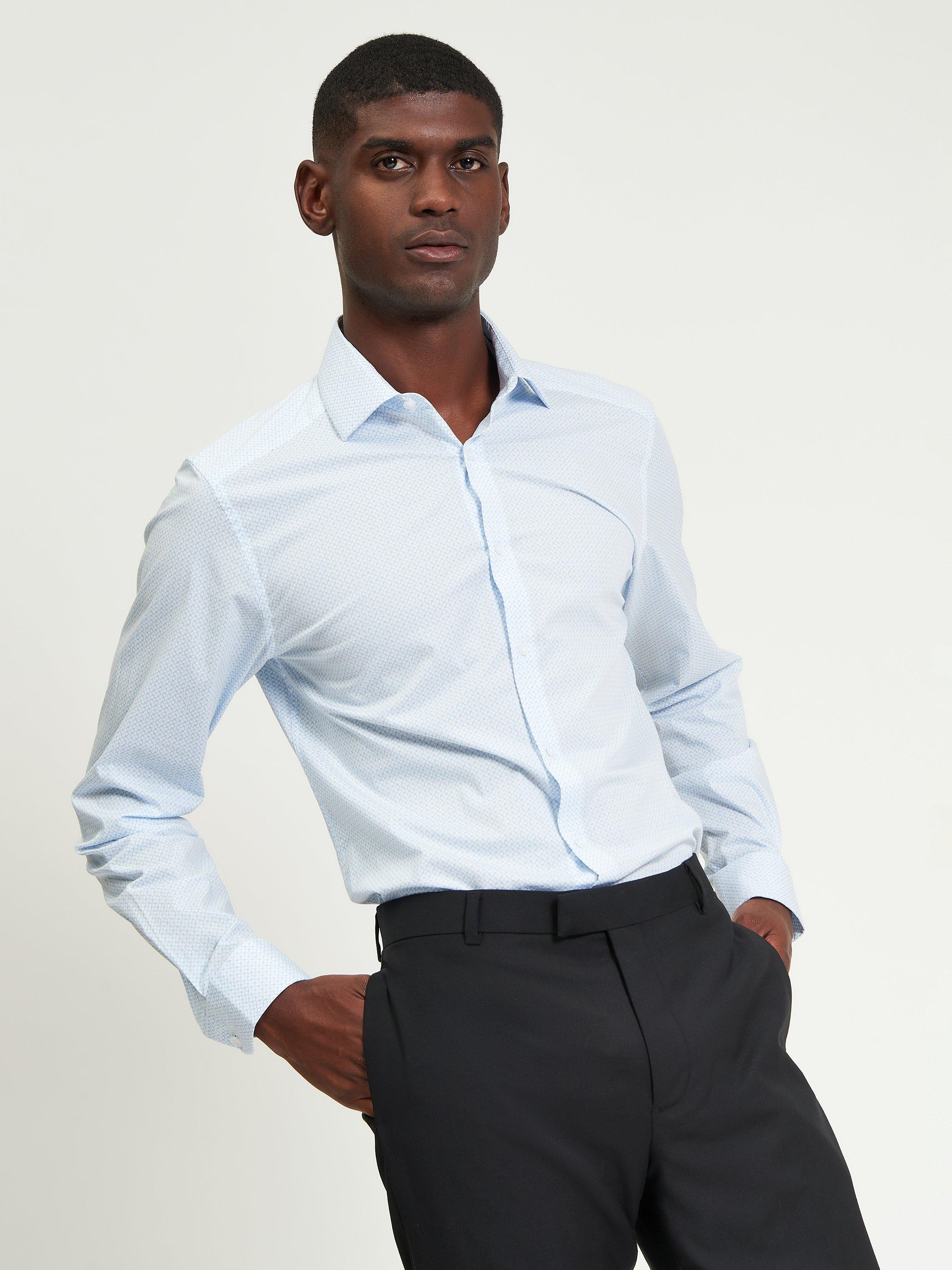 Ben Sherman Cotton Blend Soho Slim Fit Shirt, Blue