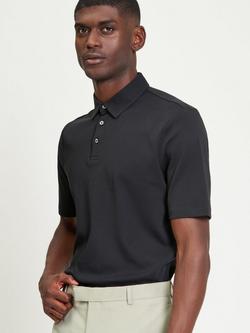 Ben Sherman Cotton Interlock Short Sleeve Polo Shirt, Black