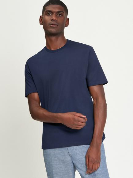Ben Sherman Smart Tail Cotton Blend Short Sleeve T-Shirt, Dark Navy