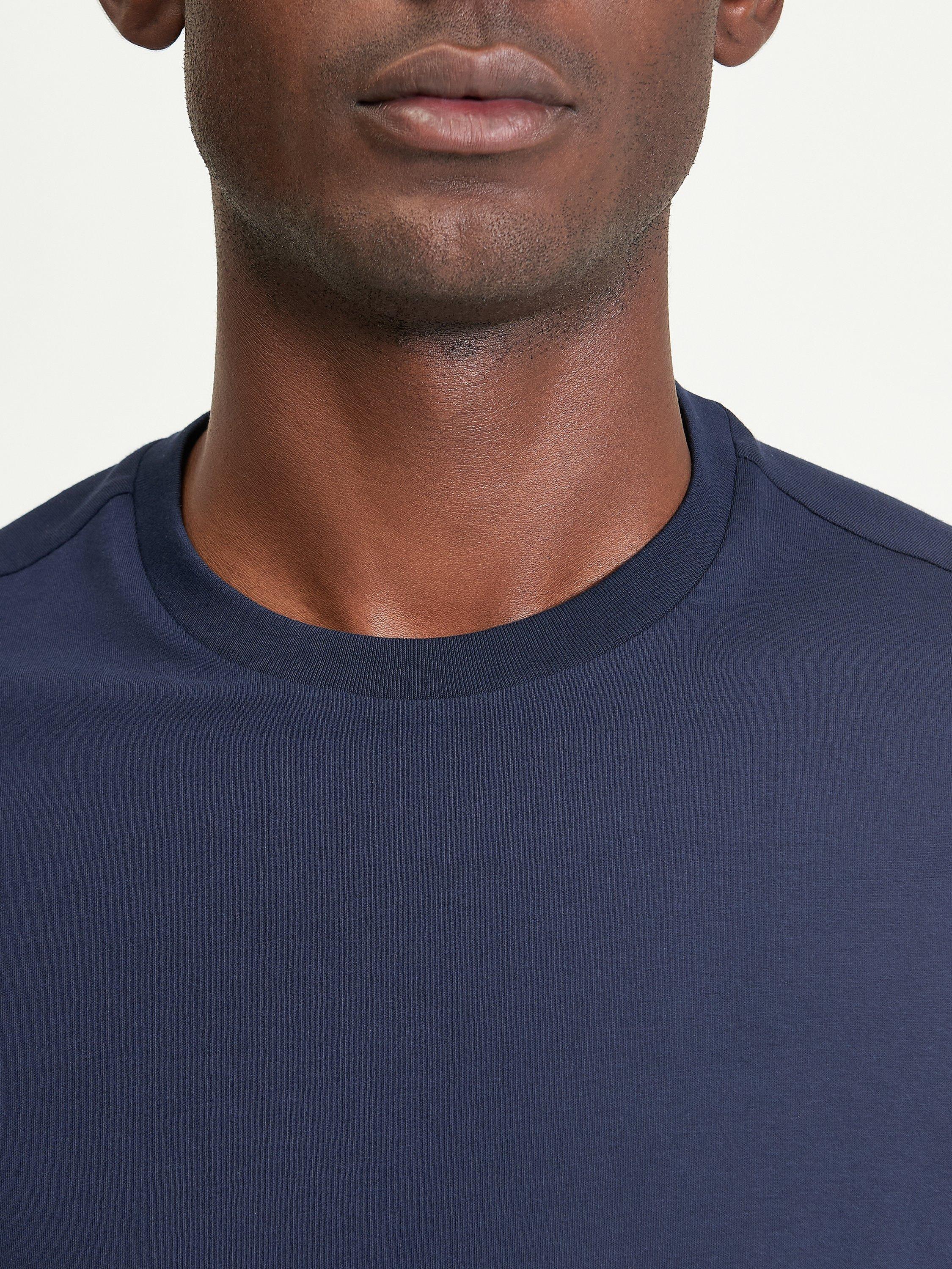 Product image 3 of 4, which shows Ben Sherman Smart Tail Cotton Blend Short Sleeve T-Shirt, Dark Navy, S