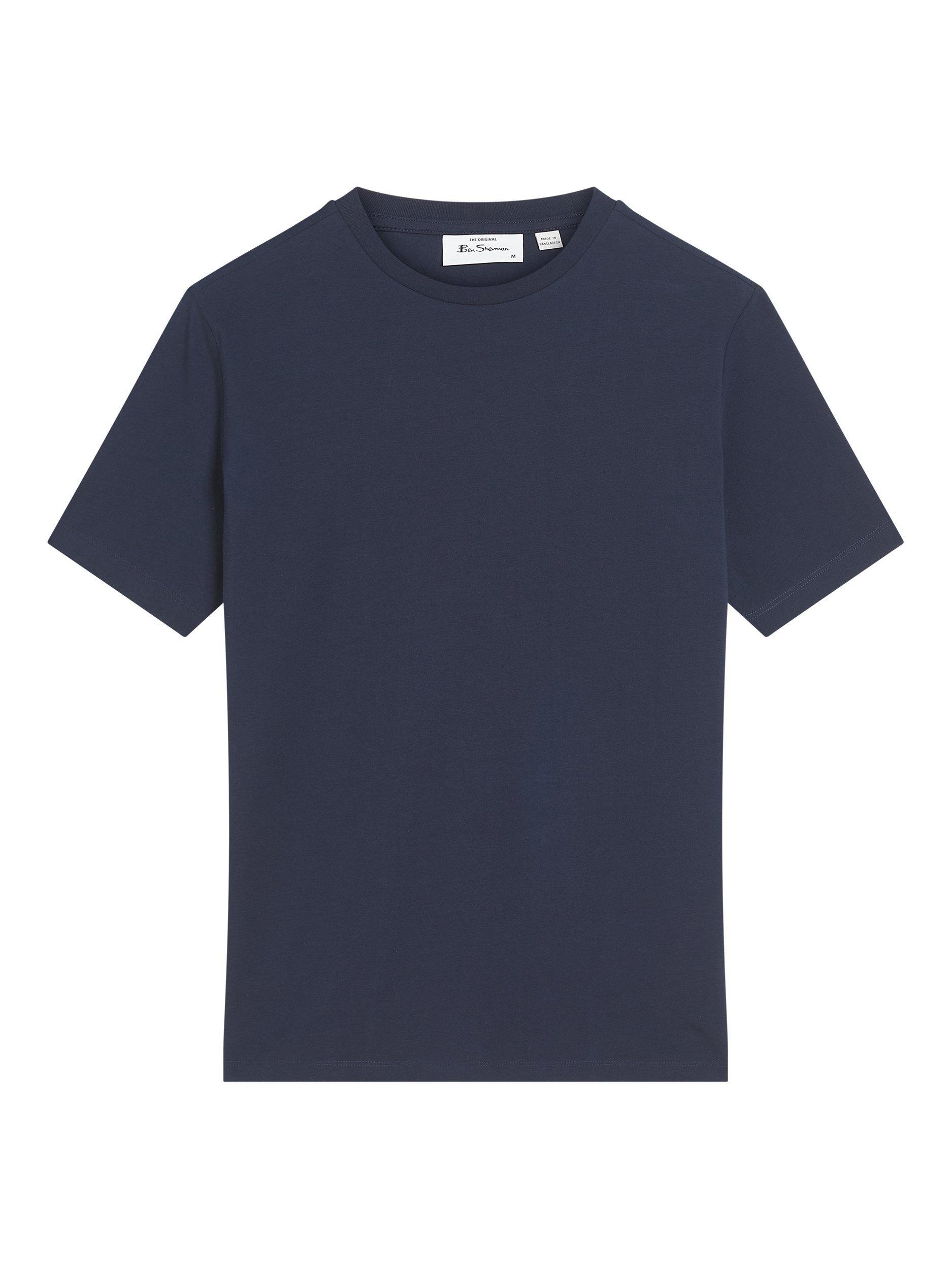 Product image 4 of 4, which shows Ben Sherman Smart Tail Cotton Blend Short Sleeve T-Shirt, Dark Navy, S