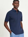 Ben Sherman Cotton Interlock Short Sleeve Polo Shirt, Dark Navy