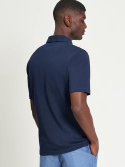 Ben Sherman Cotton Interlock Short Sleeve Polo Shirt - view 2, Dark Navy