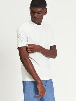 Ben Sherman Smart Tail Cotton Blend Short Sleeve T-Shirt, Ivory