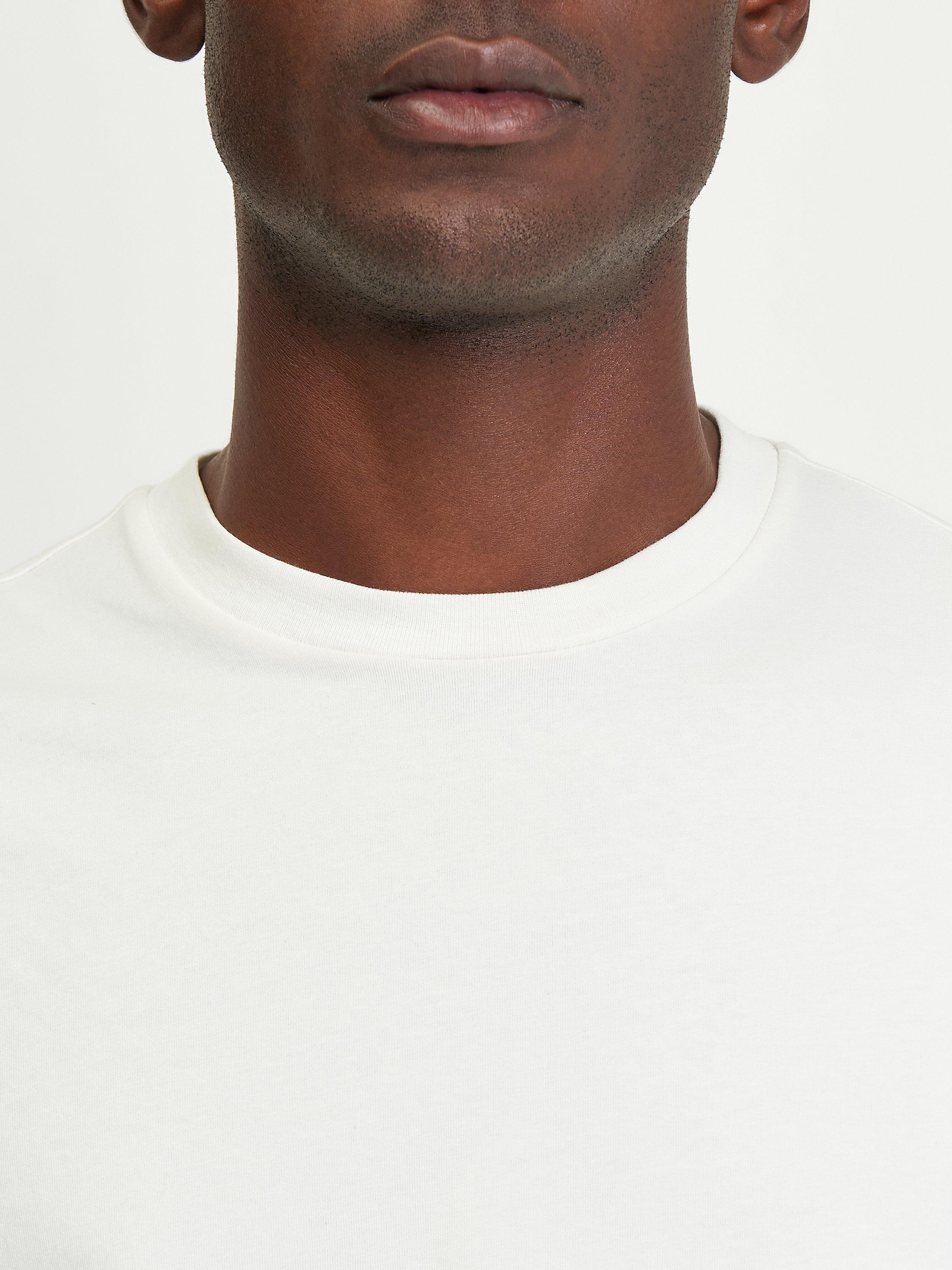 Product image 3 of 4, which shows Ben Sherman Smart Tail Cotton Blend Short Sleeve T-Shirt, Ivory, S
