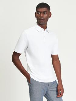 Ben Sherman Cotton Interlock Short Sleeve Polo Shirt, White