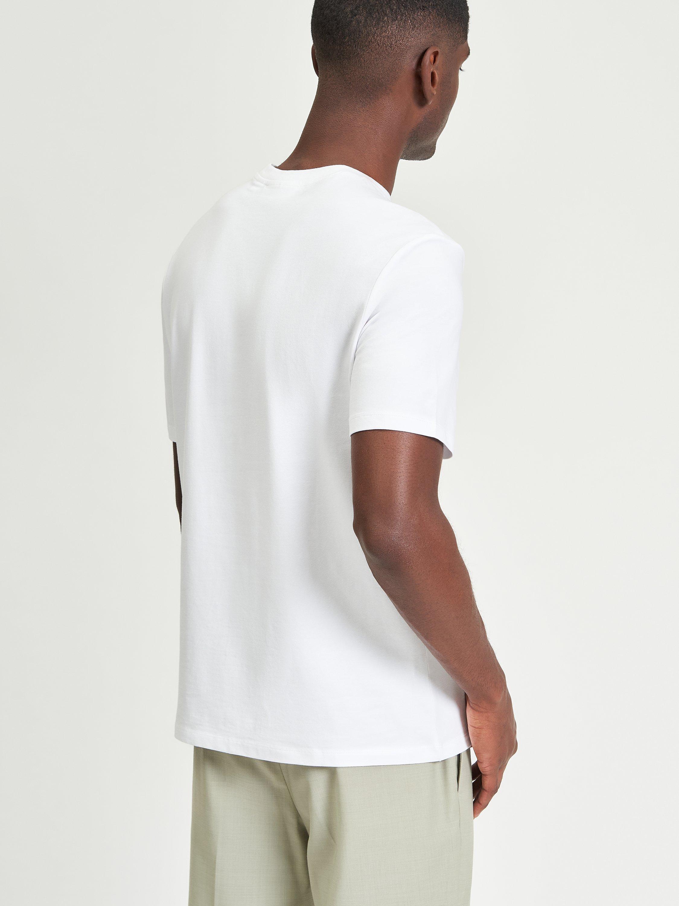 Product image 3 of 4, which shows Ben Sherman Smart Tail Cotton Blend Short Sleeve T-Shirt, White, S
