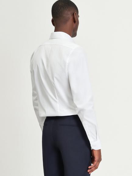 Ben Sherman Cotton Regular Fit Diamond Dobby Shirt, White - view 2, White