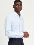 Ben Sherman Cotton Regular Fit Chequerboard Dobby Formal Shirt, Blue