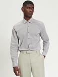 Ben Sherman Cotton Blend Slim Fit Mod Geometric Shirt, Tan