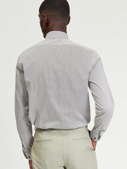 Ben Sherman Cotton Blend Slim Fit Mod Geometric Shirt, Tan - view 2, Tan