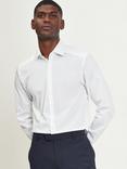 Ben Sherman Cotton Blend Slim Fit Polka Dot Print Shirt, White