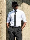 Ben Sherman Cotton Blend Regular Fit Satin Stretch Formal Shirt, White
