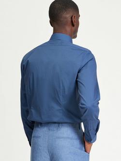 Ben Sherman Cotton Blend Regular Fit Target Geo Print Formal Shirt, Navy - view 2, Navy