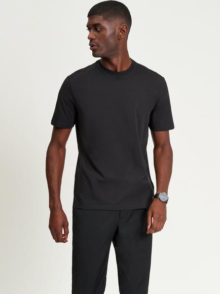 Ben Sherman Smart Tail Cotton Blend Short Sleeve T-Shirt, Black