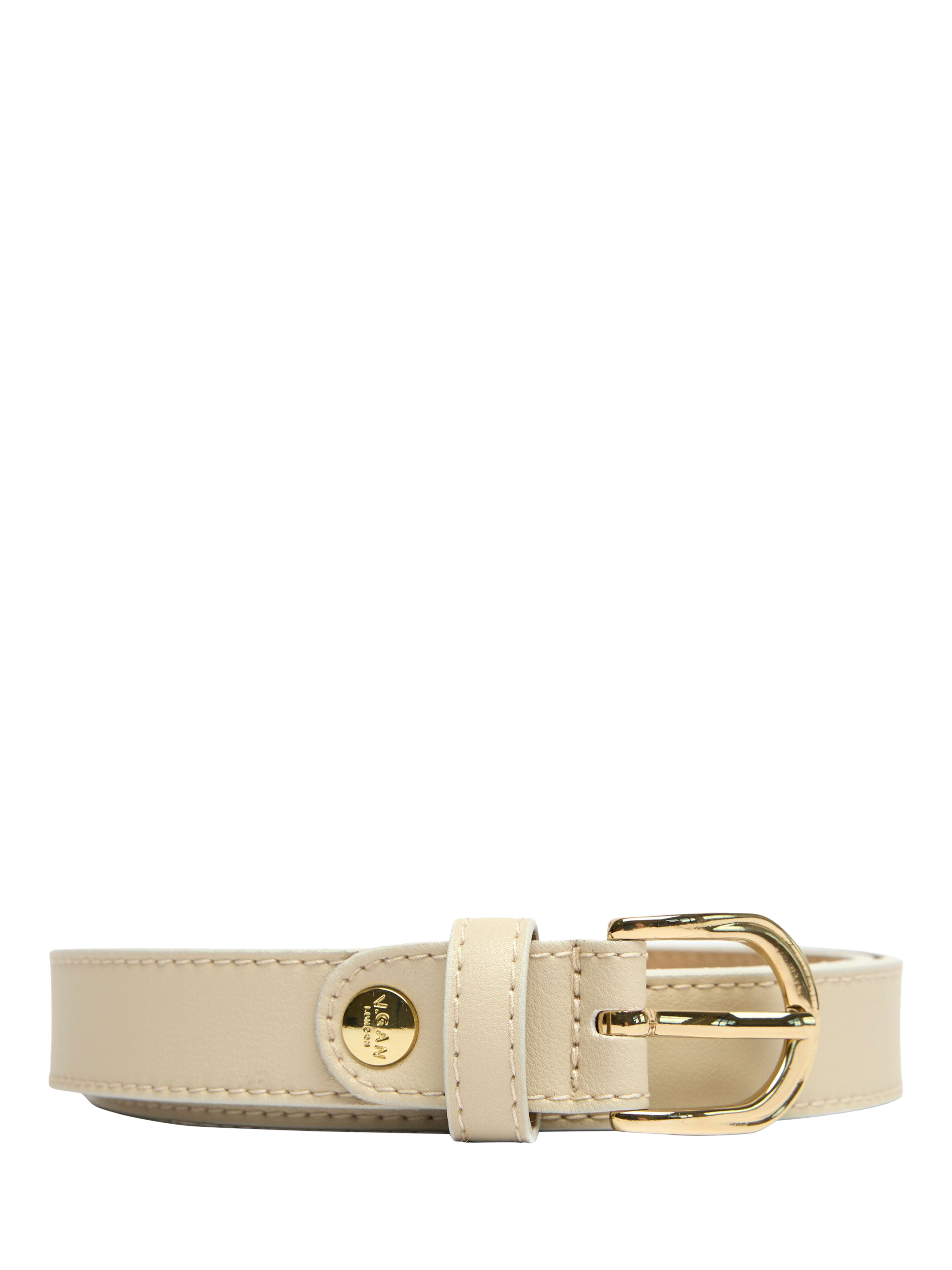 Product image 1 of 3, which shows V.GAN Stud Belt, Cream, S