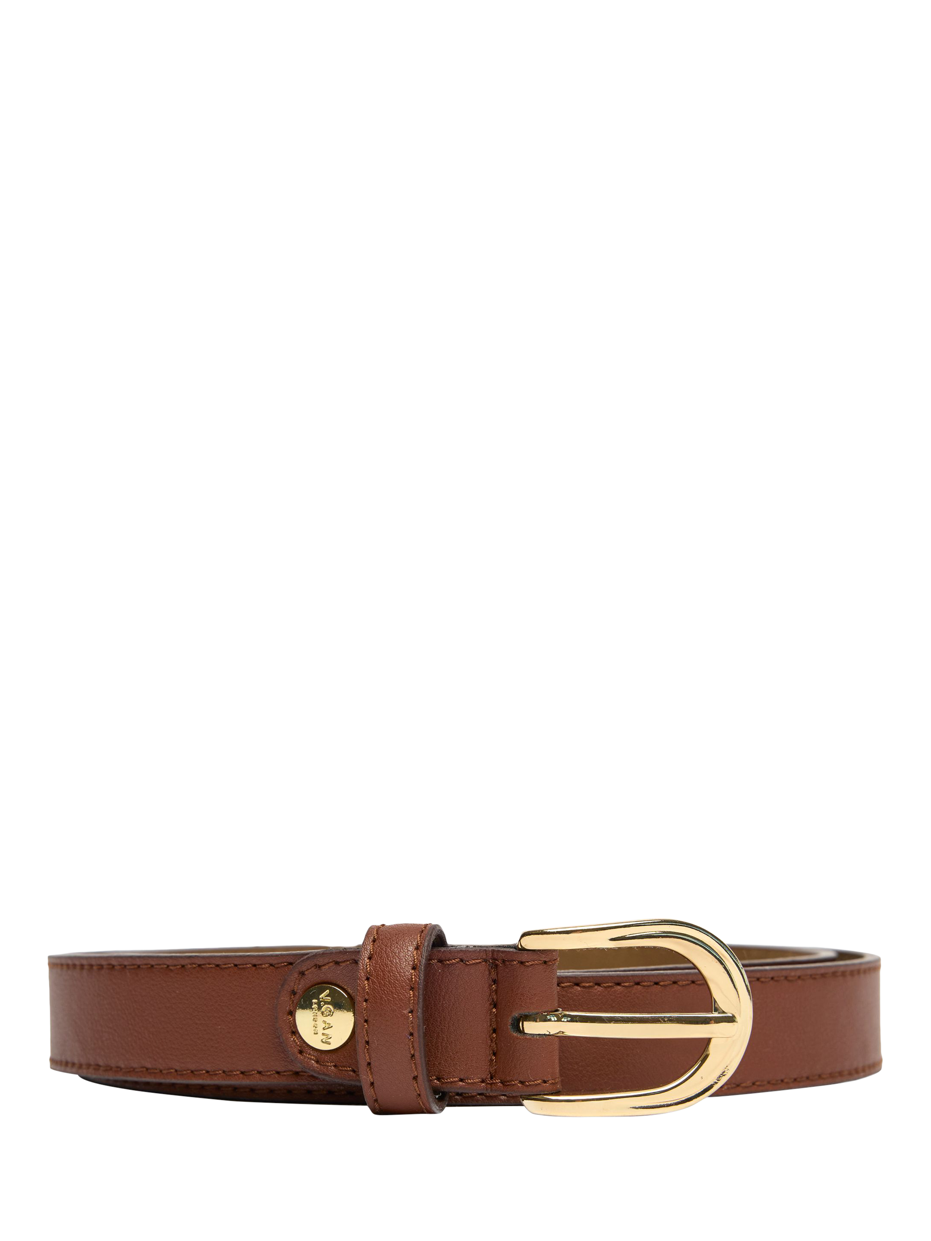 Product image 1 of 3, which shows V.GAN Stud Belt, Tan, S
