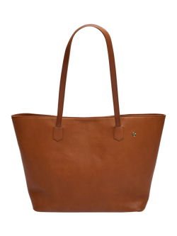 V.GAN Hazel Faux Leather Gold Hardware Tote Bag, Tan, Tan