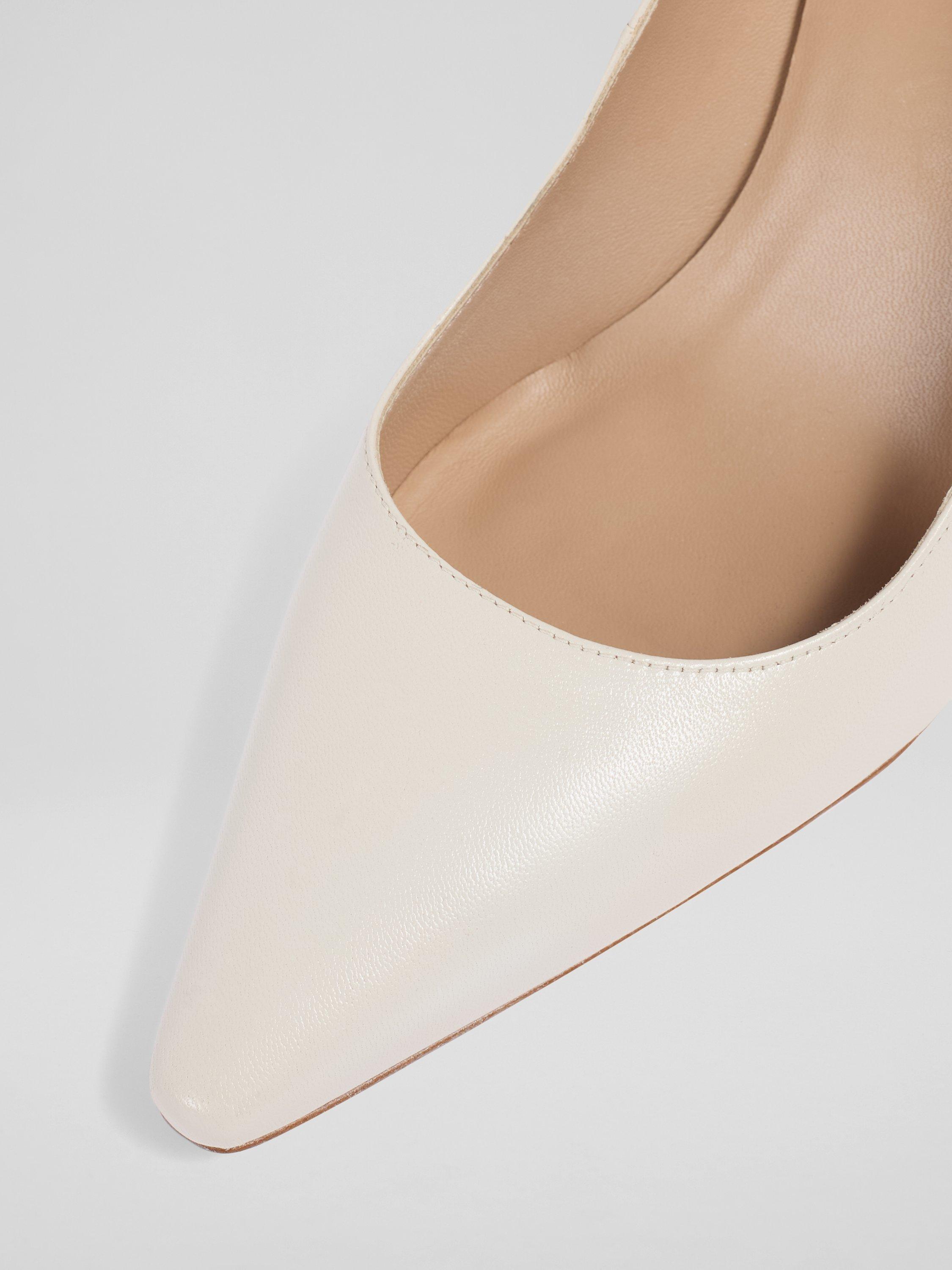 Product image 3 of 3, which shows L.K.Bennett Floret Pointed Toe Court Shoes, Ecru, 2