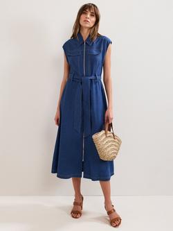 Phase Eight Luiza Denim Dress, Blue, Blue