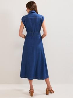 Phase Eight Luiza Denim Dress, Blue - view 2, Blue