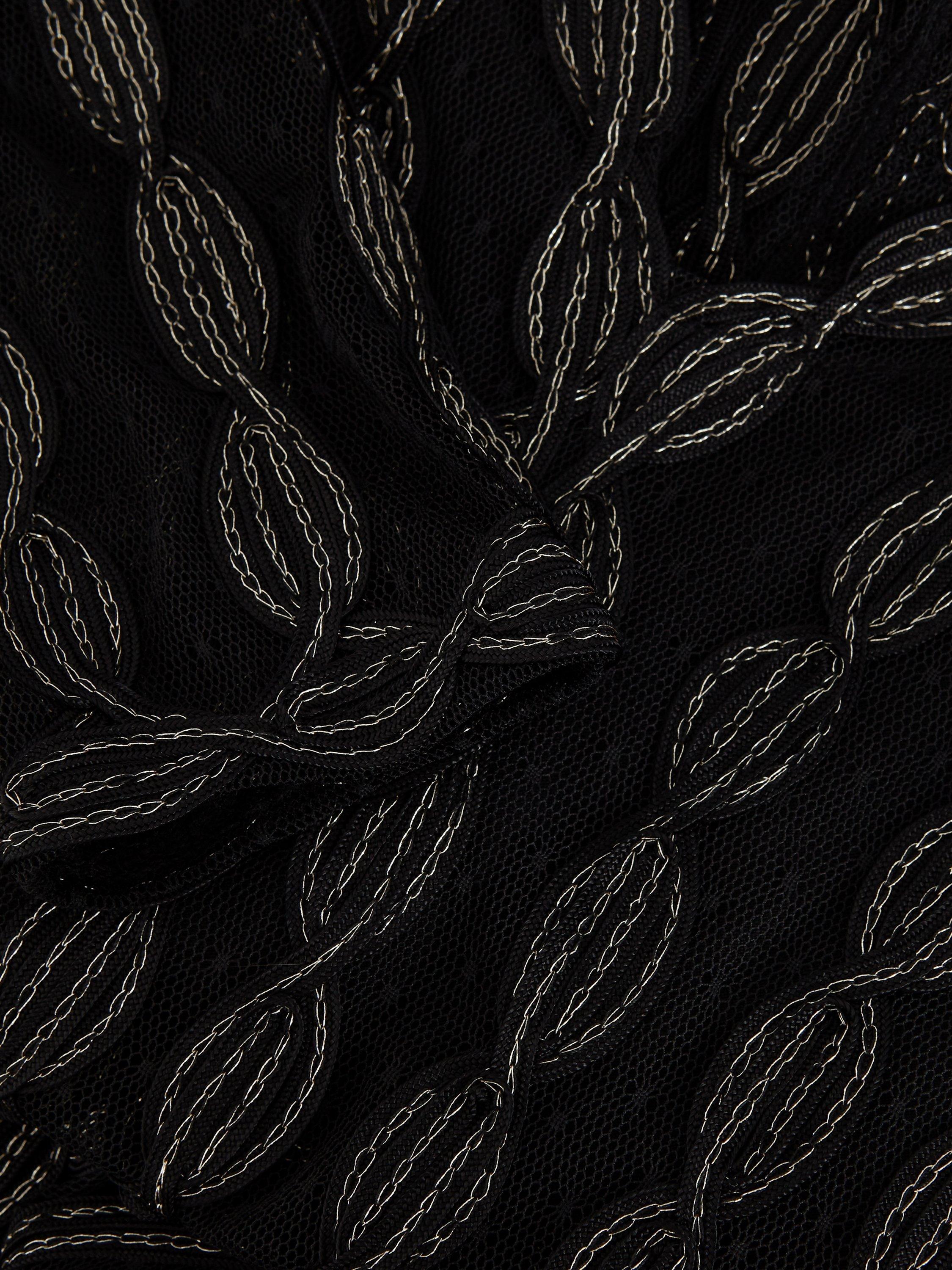 Product image 6 of 11, which shows Phase Eight Marie Tapework Maxi Dress, Black, 22