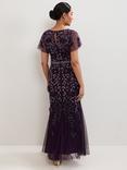 Phase Eight Collection 8 Petite Kaida Beaded Maxi Dress, Purple